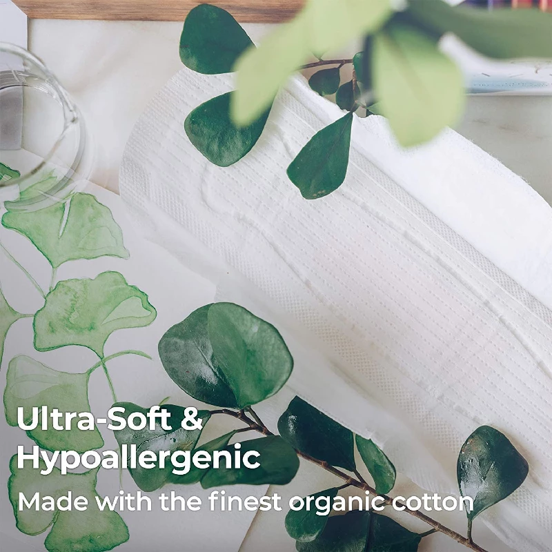 AZAH Organic Sanitary Pads 40 Regular + 40 XL, 80 Pads-4.webp